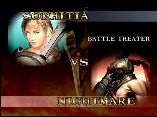 SoulCalibur (Dreamcast) screenshot: Sophitia vs. Nightmare