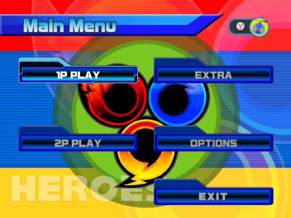 Sonic Heroes (Windows) screenshot: Main Menu