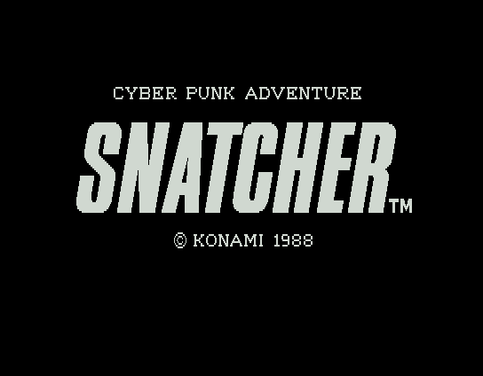 Snatcher (MSX) screenshot: Title screen