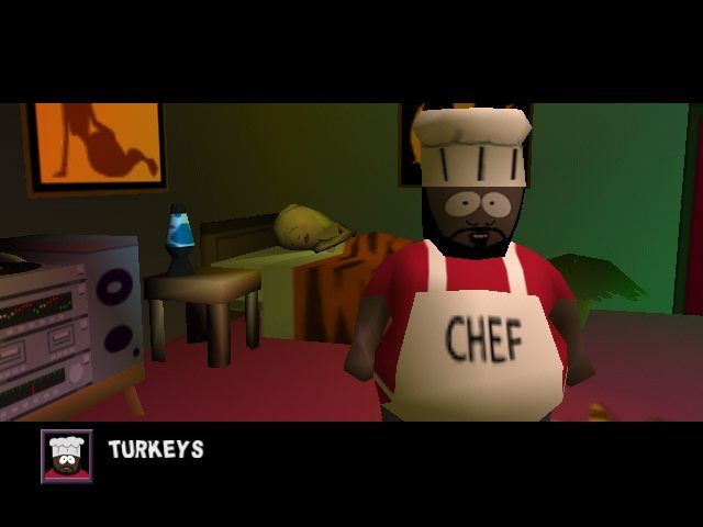 South Park (Windows) screenshot: Chef giving instructions