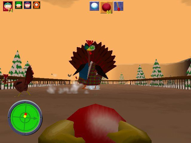 South Park (Windows) screenshot: Extra big mother turkey