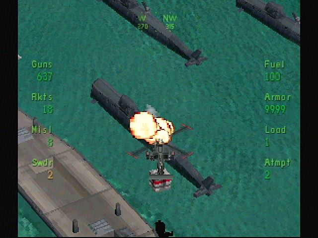 Soviet Strike (SEGA Saturn) screenshot: Sub Hunting