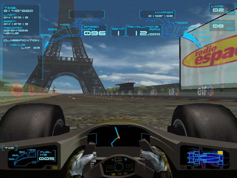 Speed Challenge: Jacques Villeneuve's Racing Vision (Windows) screenshot: Paris