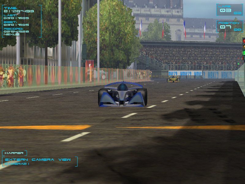 Speed Challenge: Jacques Villeneuve's Racing Vision (Windows) screenshot: Tv Camera