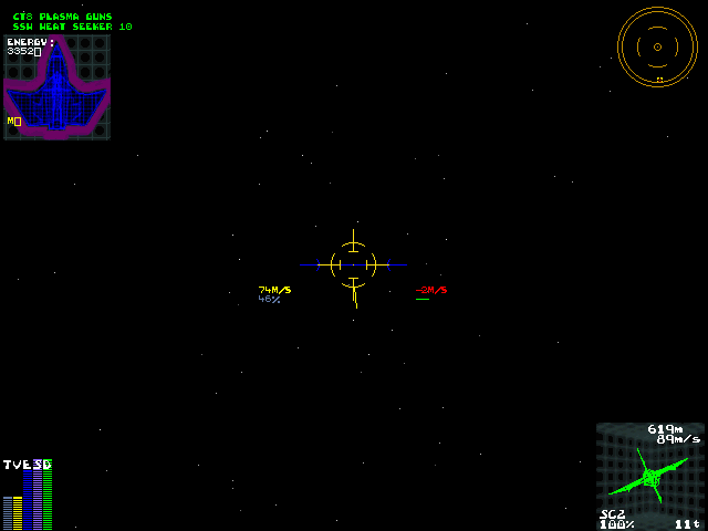 Star Rangers (DOS) screenshot: HUD - without cockpit
