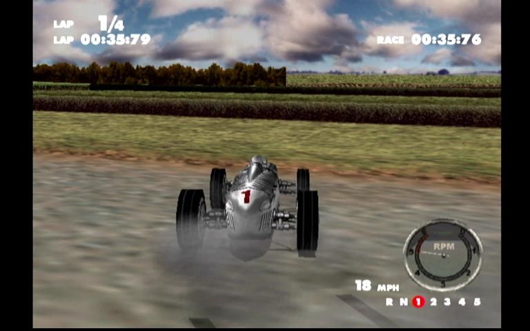 Spirit of Speed 1937 (Dreamcast) screenshot: Cars in this game are extremely difficult to control.