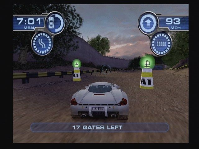 Spy Hunter (PlayStation 2) screenshot: Automotive Slalom