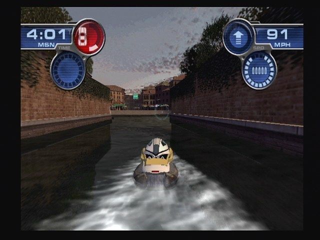 Spy Hunter (PlayStation 2) screenshot: Aquatic Motorbike