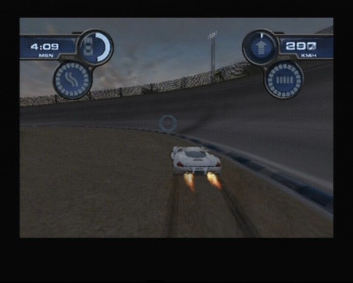 Spy Hunter (GameCube) screenshot: Using turbo booster on a training course