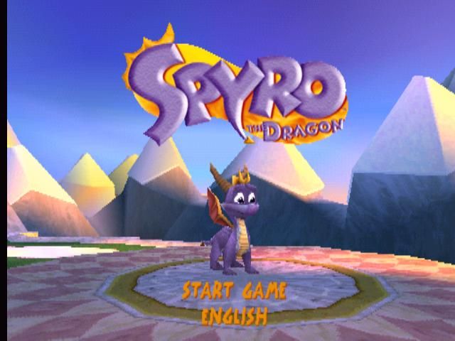 Spyro the Dragon (PlayStation) screenshot: Title screen