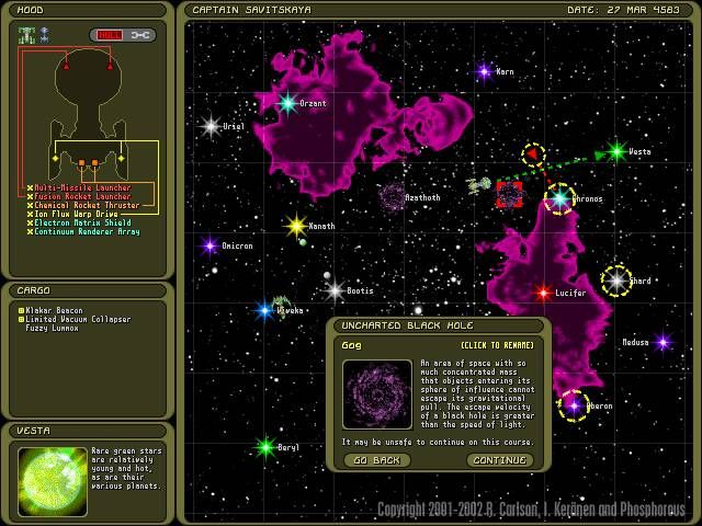Strange Adventures in Infinite Space (Windows) screenshot: Star Map