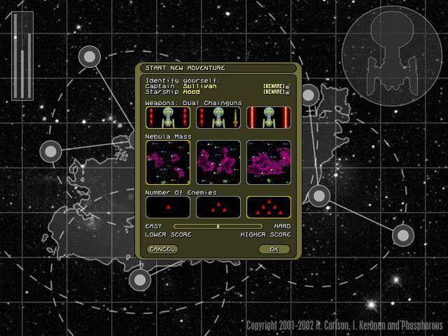 Strange Adventures in Infinite Space (Windows) screenshot: Difficulty Settings