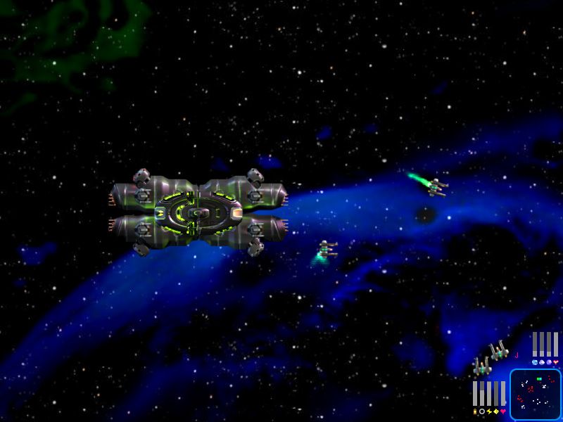 Starscape (Windows) screenshot: A heavily armored battleship
