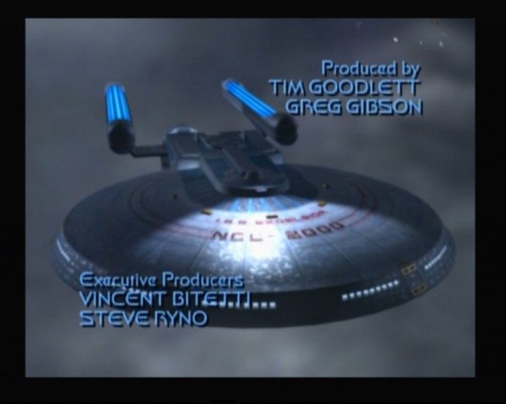 Star Trek: Shattered Universe (PlayStation 2) screenshot: Opening credits is made very similar to STTNG series