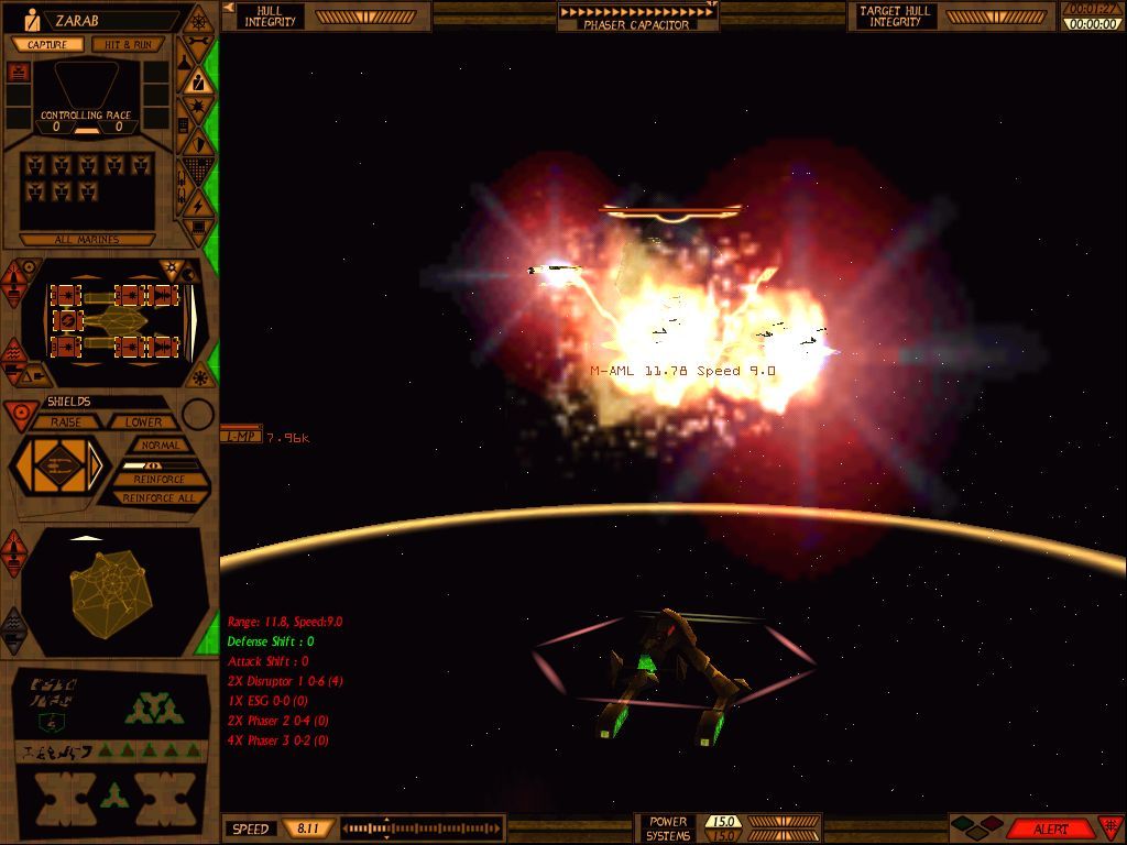 Star Trek: Starfleet Command Volume II - Empires at War (Windows) screenshot: Explosions in SFC2 are glorious.