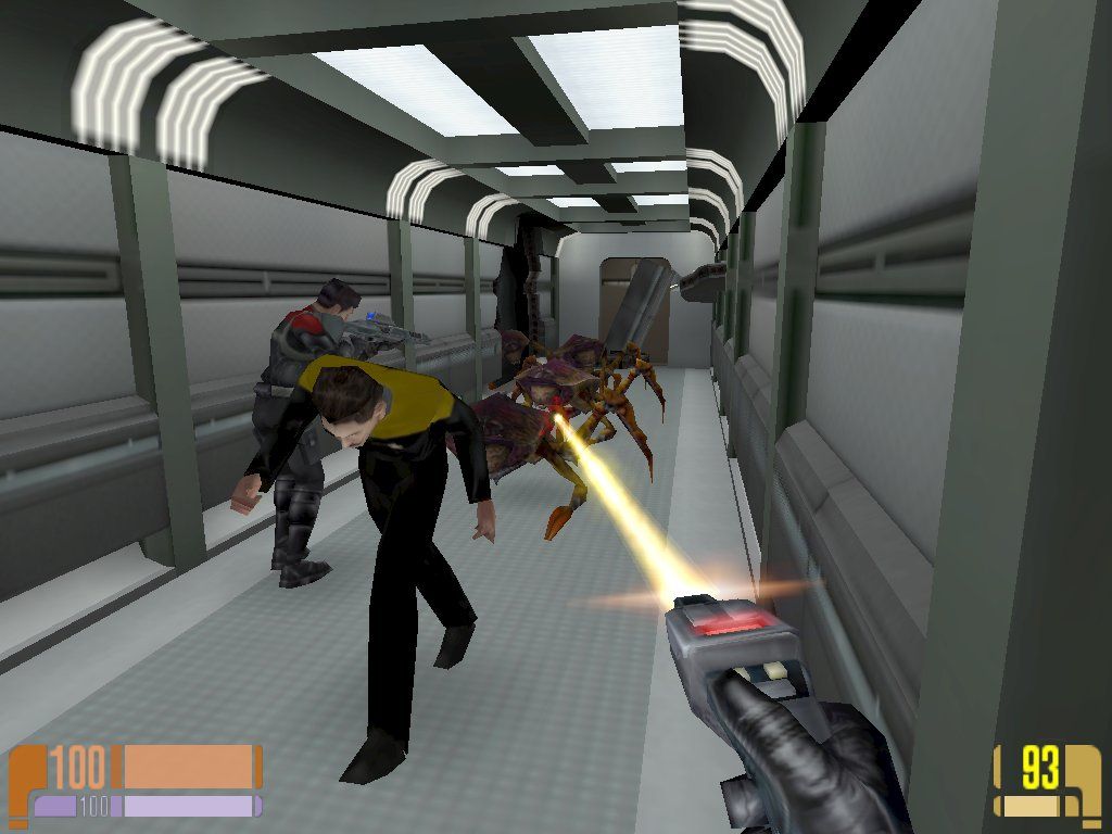 Star Trek: Voyager - Elite Force (Collector's Edition) (Windows) screenshot: Voyager is invaded by the Harvesters, Elite Force's penultimate adversaries