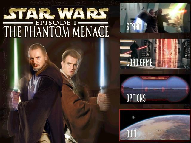 Star Wars: Episode I - The Phantom Menace (Windows) screenshot: The main menu