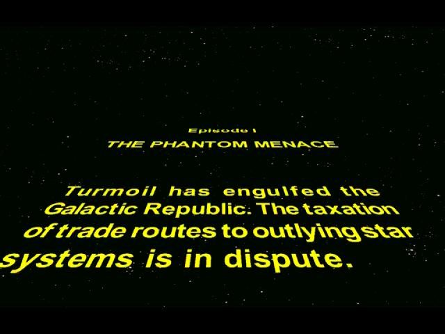 Star Wars: Episode I - The Phantom Menace (Windows) screenshot: A long time ago in a galaxy far away