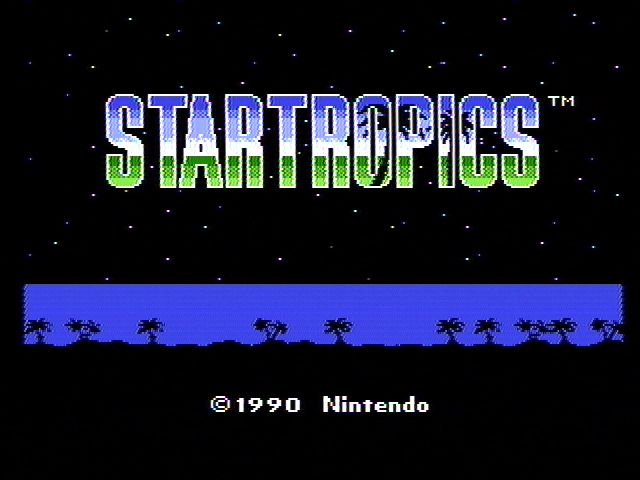 StarTropics (NES) screenshot: Title screen