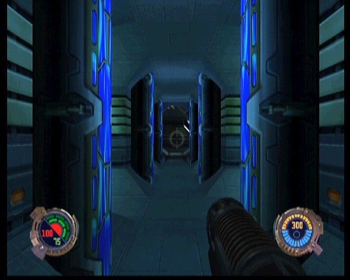 Star Wars: Jedi Knight II - Jedi Outcast (Xbox) screenshot: Inside a very lethal reactor generator.