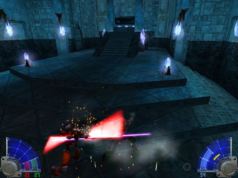 Star Wars: Jedi Knight - Jedi Academy (Windows) screenshot: Jedi vs Sith