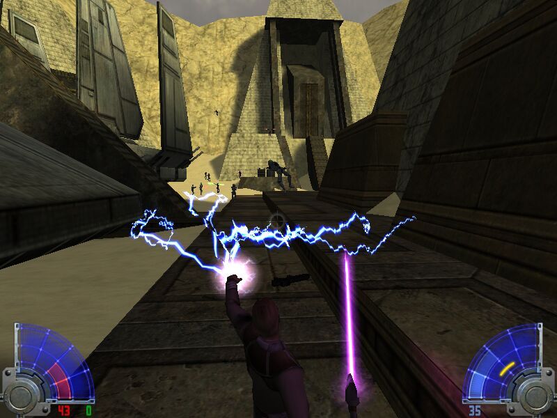 Star Wars: Jedi Knight - Jedi Academy (Windows) screenshot: Force Lightning