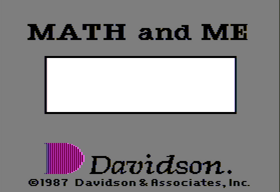Math and Me (1987) - MobyGames
