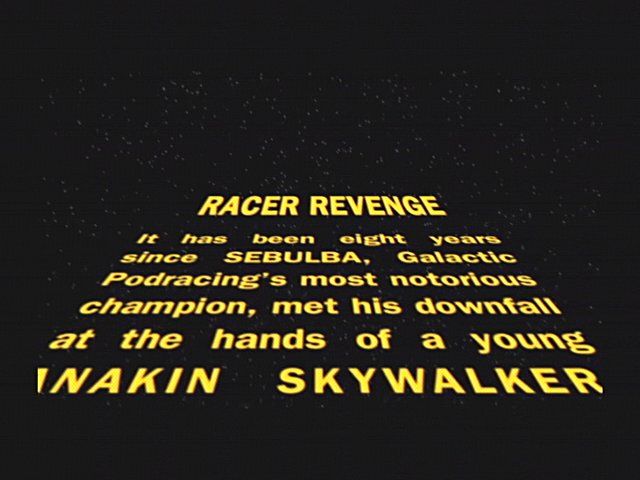 Star Wars: Racer Revenge (PlayStation 2) screenshot: It's got more plot than Episode 1...