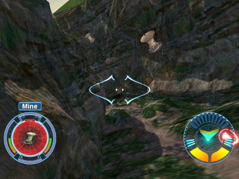 Star Wars: Starfighter (Windows) screenshot: Even more canyon flight