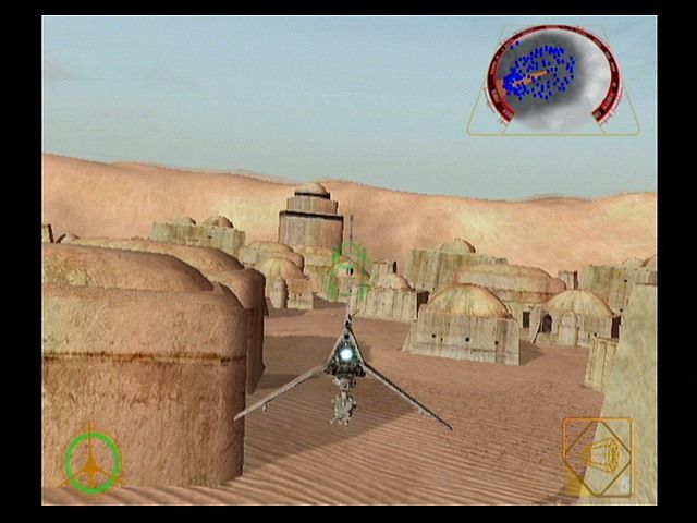 Star Wars: Rogue Squadron II - Rogue Leader (GameCube) screenshot: Training on Tattoine