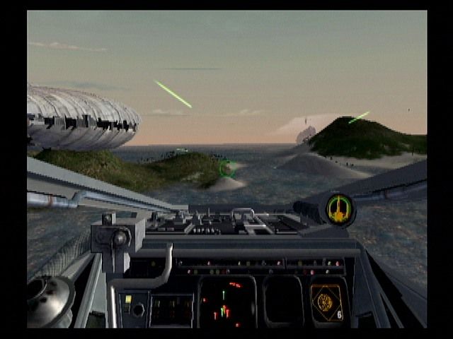 Star Wars: Rogue Squadron II - Rogue Leader (GameCube) screenshot: In-cockpit view