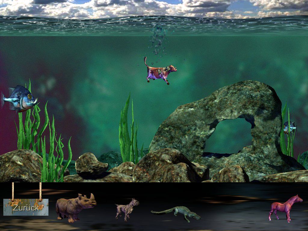 Stephen King's F13: Ctrl, Alt, ...Shiver (Windows) screenshot: "No swimming" mini-game