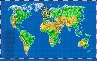 Soccer Kid (DOS) screenshot: World Map