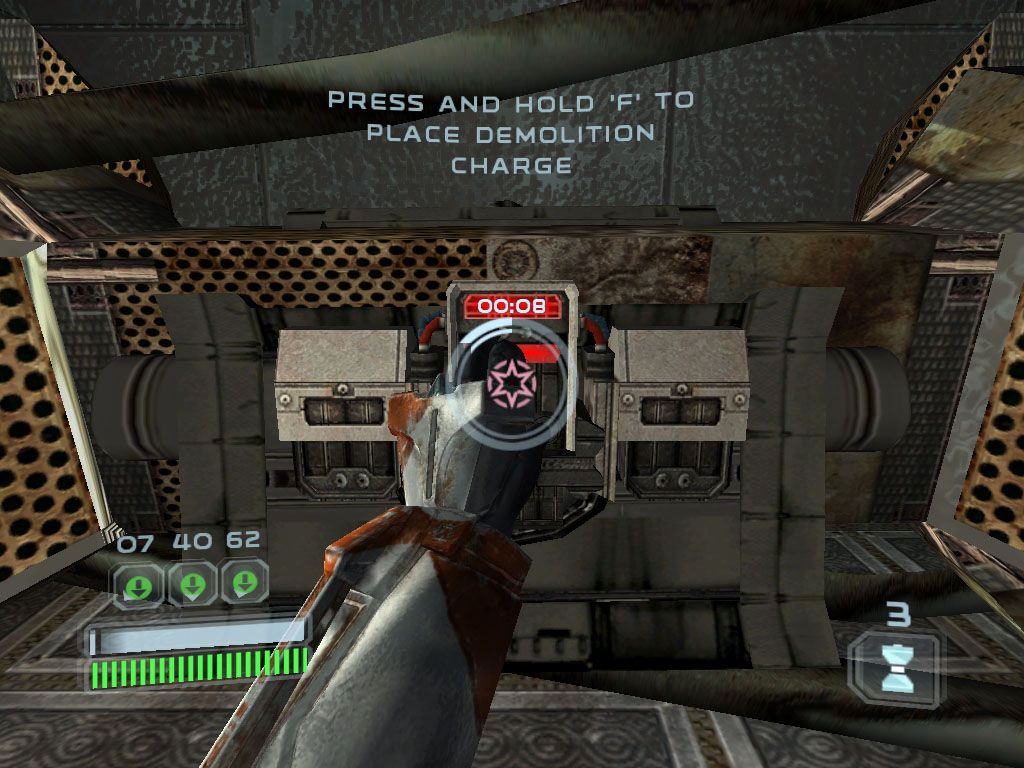 Star Wars: Republic Commando (Windows) screenshot: Placing demolition charge