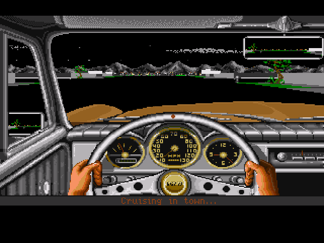 Street Rod 2: The Next Generation (Amiga) screenshot: On the road