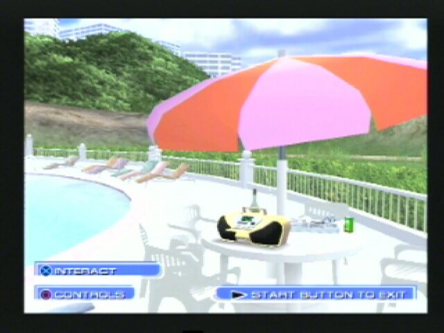 Summer Heat Beach Volleyball (PlayStation 2) screenshot: The beach house where you can view unlocked extras and other stuff