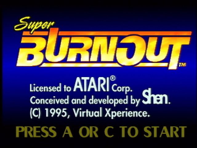 Super Burnout (Jaguar) screenshot: Title Screen