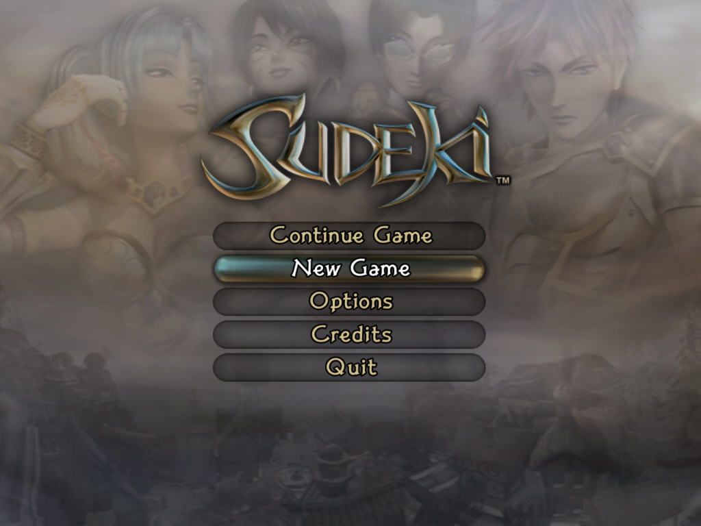Sudeki (Windows) screenshot: The Main Menu.