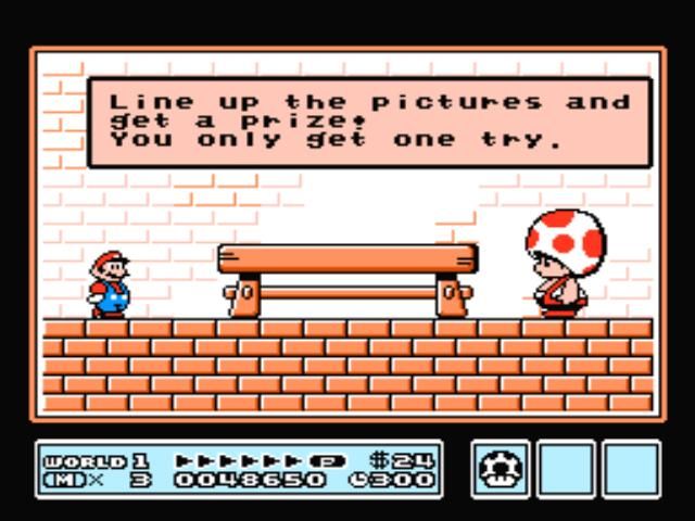 Super Mario Bros. 3 (NES) screenshot: Mini-game
