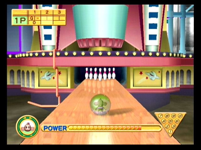 Super Monkey Ball 2 (GameCube) screenshot: Monkey bowling