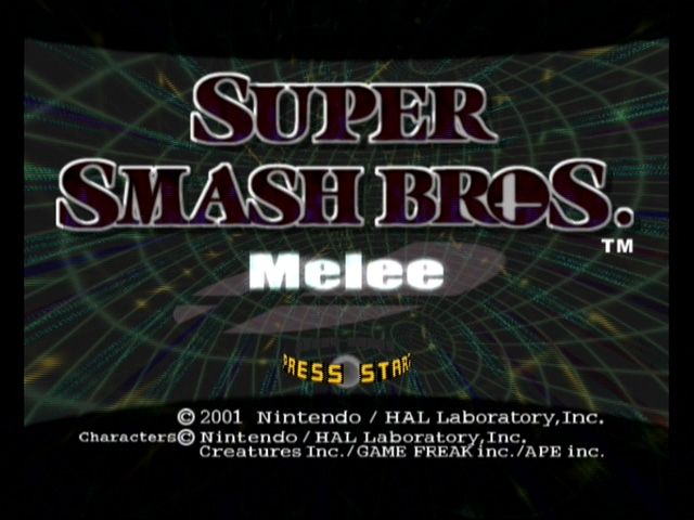 Super Smash Bros.: Melee (GameCube) screenshot: title screen