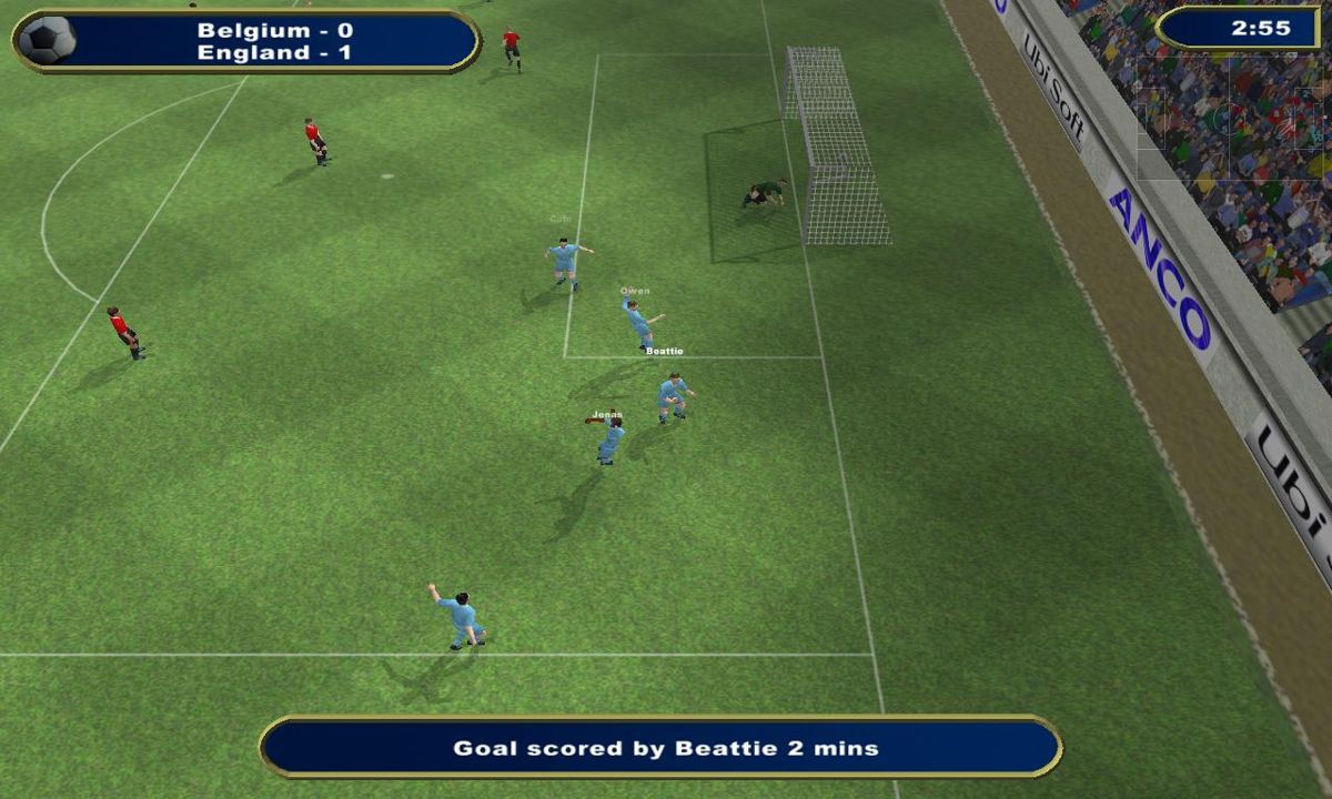 Sven-Göran Eriksson's World Manager (Windows) screenshot: Goal celebration