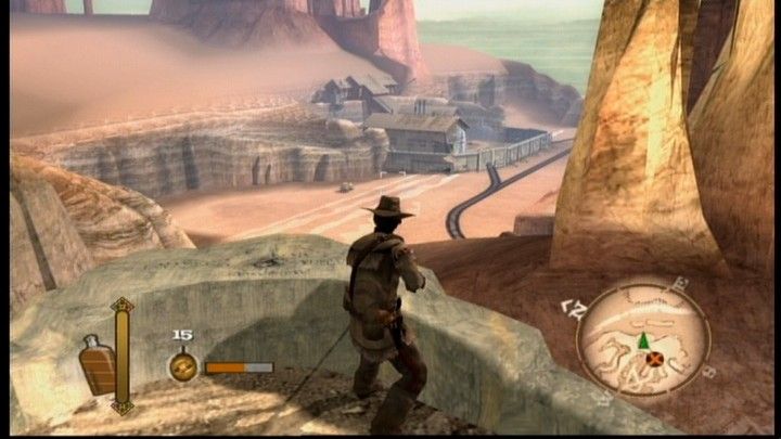 Gun (Xbox 360) screenshot: This looks like a good sniping point.