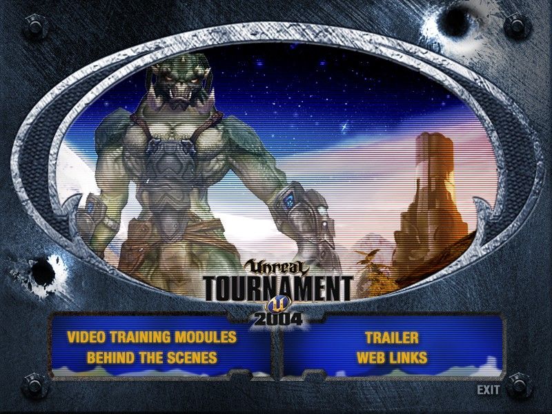 Unreal Tournament 2004 (DVD Special Edition) (Windows) screenshot: The main menu of the Bonus DVD