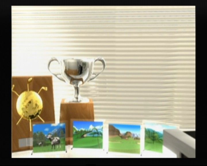 Swingerz Golf (GameCube) screenshot: Opening cinematic shows some of the golf terrains in action