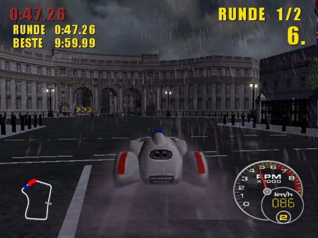 Supercar Street Challenge (Windows) screenshot: London, Buckingham Palace (low-res)