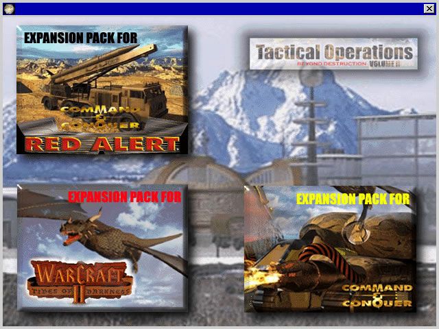 Tactical Operations Volume II: Beyond Destruction (Windows) screenshot: Game selection screen