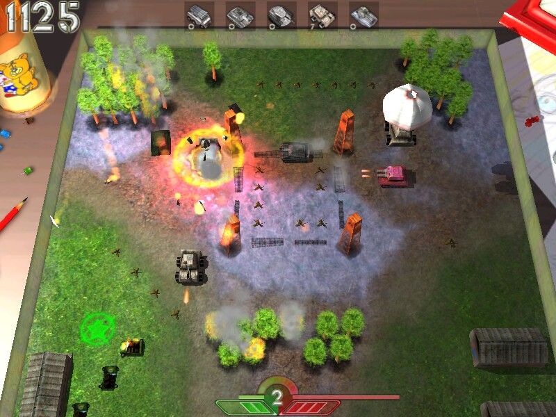 Tank-O-Box (Windows) screenshot: Explosions