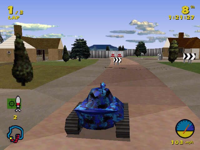 Tank Racer (Windows) screenshot: confusing signs?