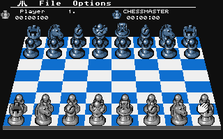 The Chessmaster 2000 (Atari ST) screenshot: The opening positions
